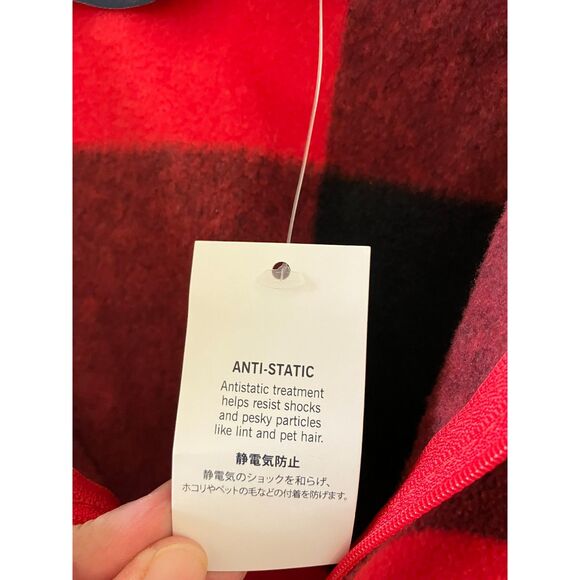 Lands' End buffalo plaid fleece - Picture 4 of 4